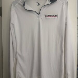 Boston University Sargent College White Quarter-Zip Pullover